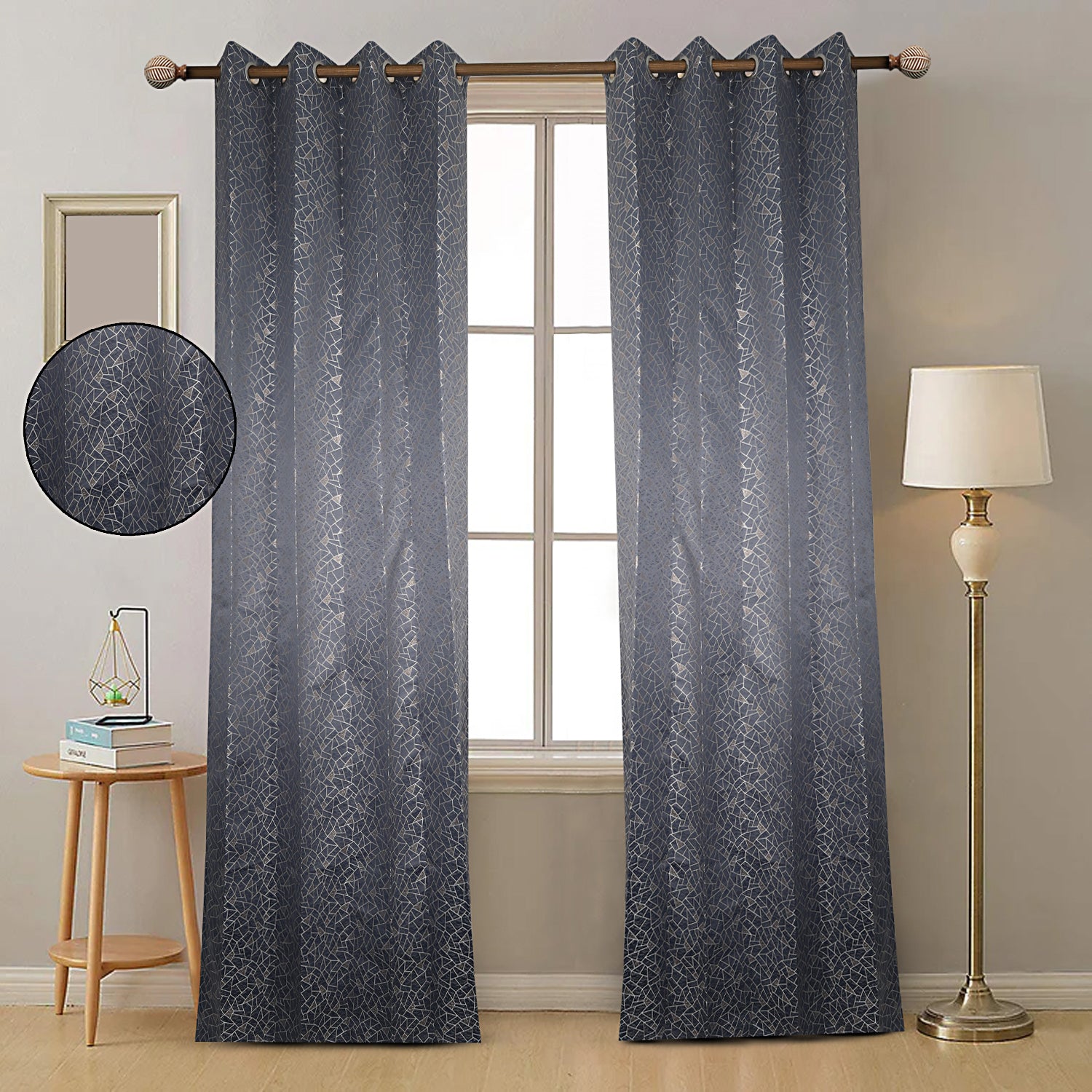 Crystal Mesh Stone Finish Curtain