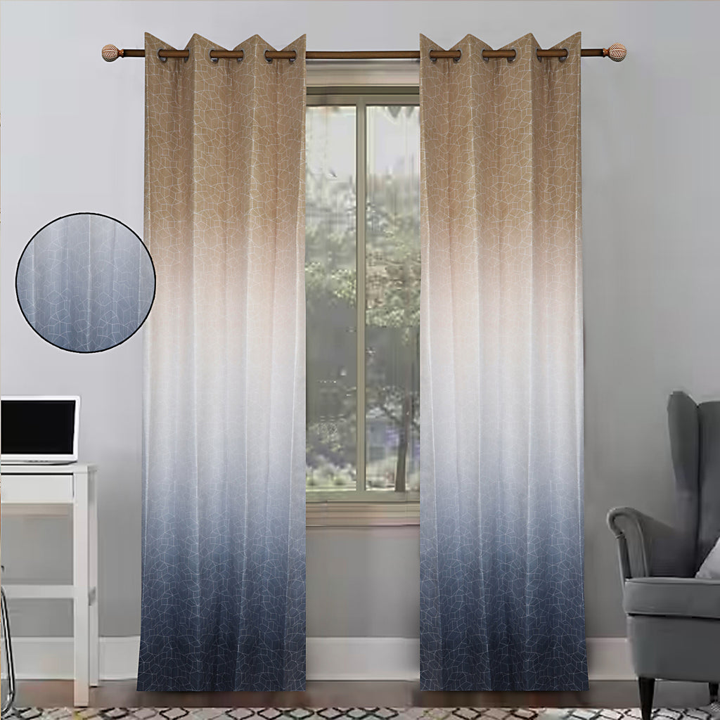 Ocean tessera mosaic gradient panel curtain