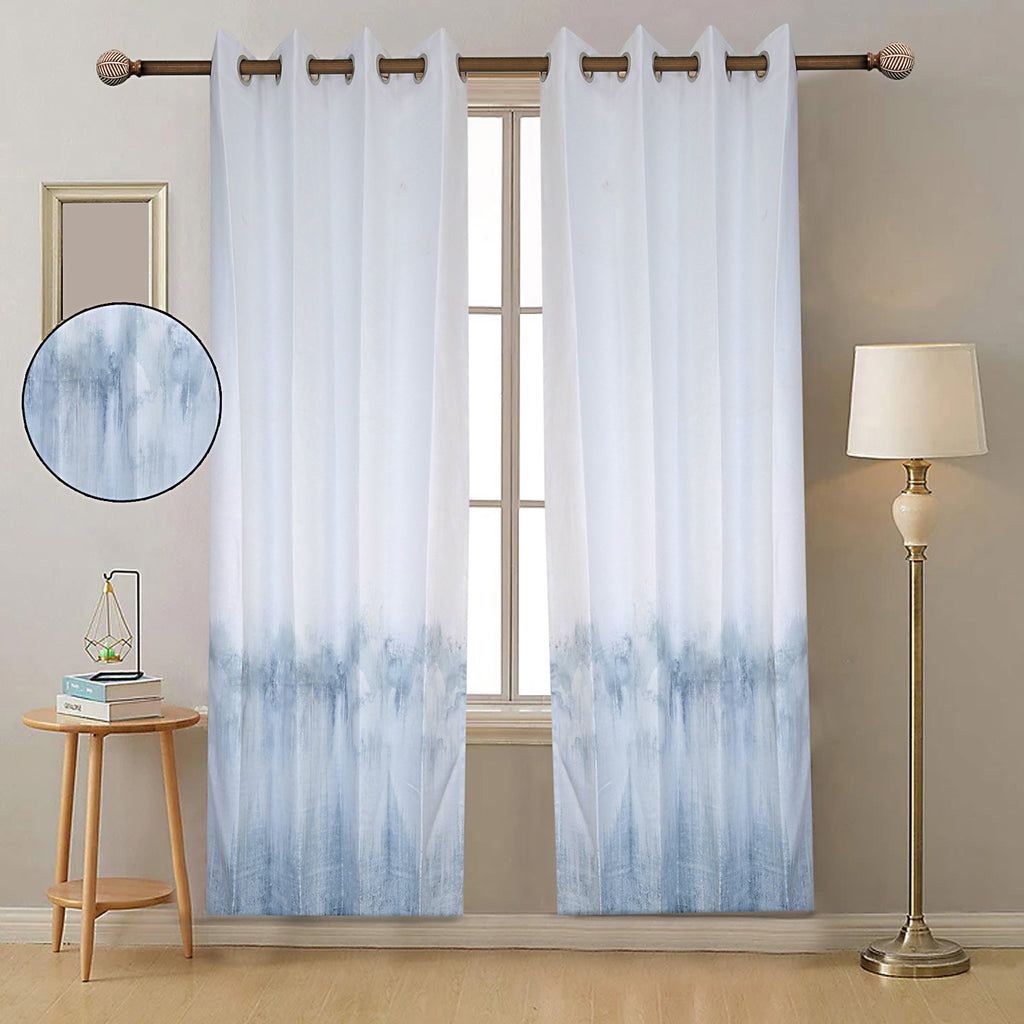 Cloud waves gradient panel curtain