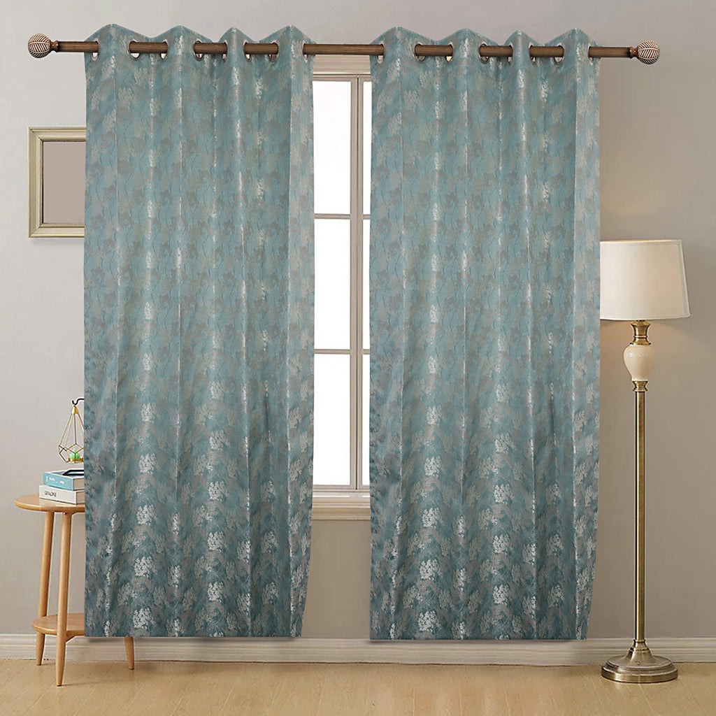 Frosted Fern Pista Green Curtain