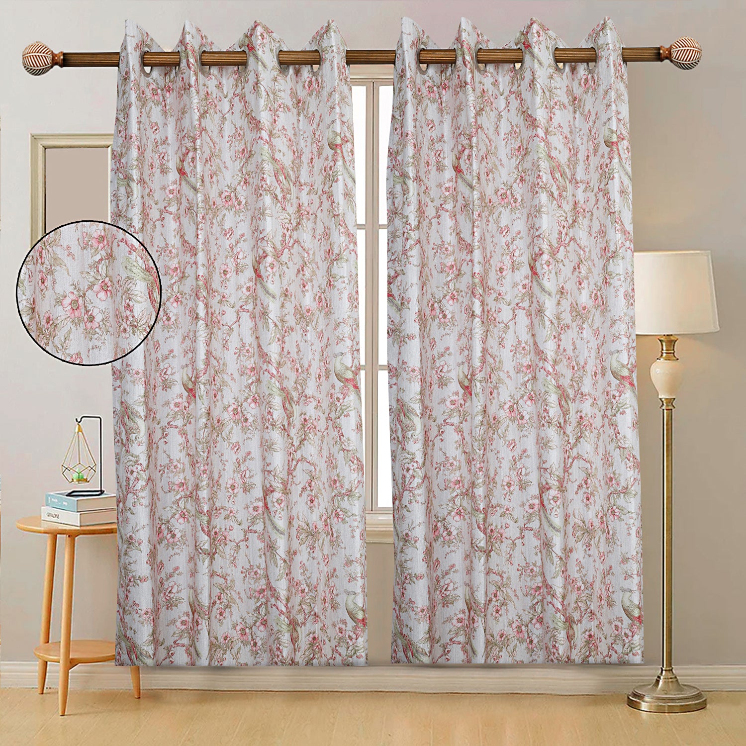 Spring Blossom floral printed curtain
