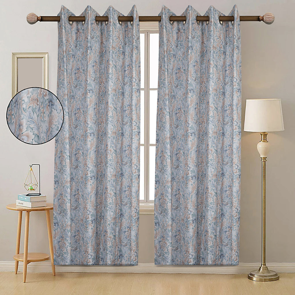 Autumn falls leaf printed curtain